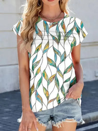 Printed Round Neck Cap Sleeve Top - Update AvenueT-ShirtsTrendsi1001007262729161001007262729162c6d24f0 - 53a1 - 4677 - b3c4 - bbaf354d0934 - Max - OriginTurquoise