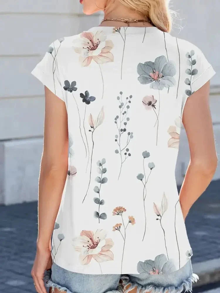 Printed Round Neck Cap Sleeve Top - Update AvenueT-ShirtsTrendsi100100726278243100100726278243eda0b517 - 7b21 - 4caa - 8ab4 - f94f37363c7b - Max - OriginWhite
