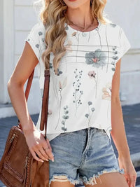 Printed Round Neck Cap Sleeve Top - Update AvenueT-ShirtsTrendsi100100726278243100100726278243aae77bfd - fb78 - 48f2 - 8a78 - d48bad3d5a75 - Max - OriginWhite