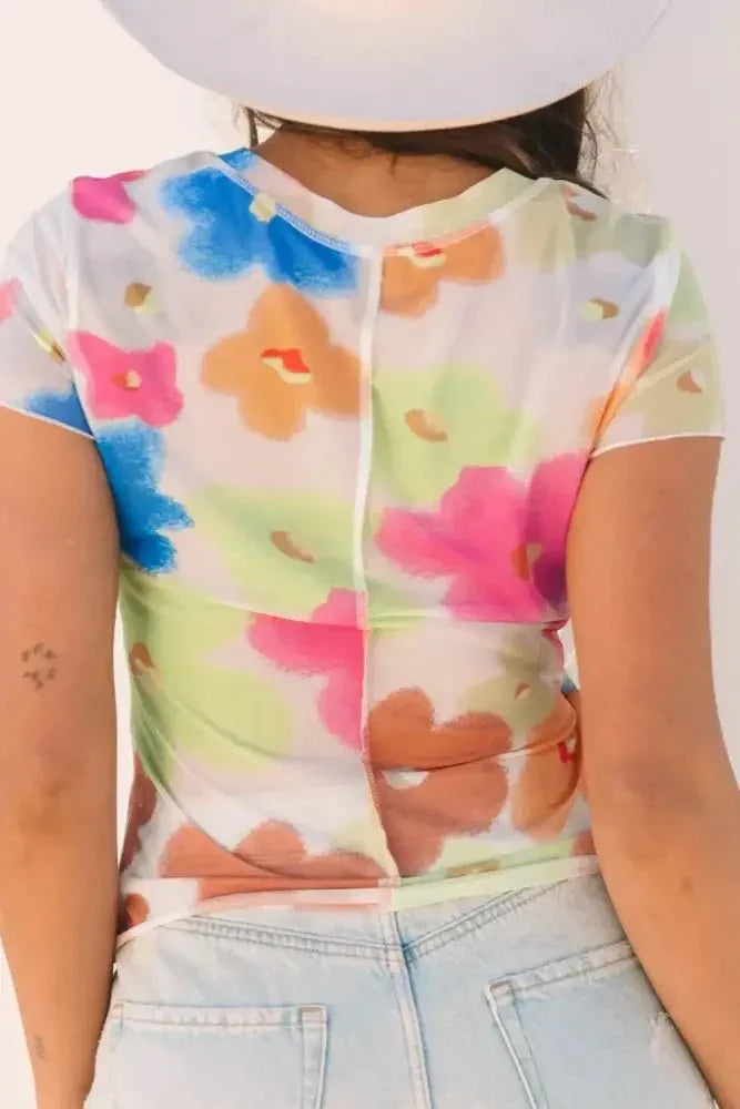 Printed Round Neck Short Sleeve Blouse - Update AvenueTrendsi100100101442871100100101442871d3ce5bfe - b4f8 - 4dd6 - a99d - 367d42385bf1 - MaxFloral