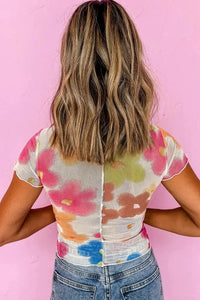 Printed Round Neck Short Sleeve Blouse - Update AvenueTrendsi100100101442871100100101442871cf6bea7a - 0ca1 - 46d3 - 8bc0 - 2a3b559e5309 - MaxFloral