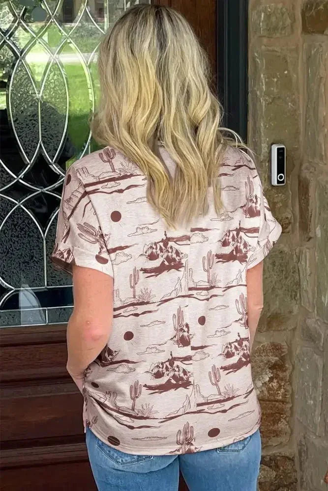 Printed Round Neck Short Sleeve T-Shirt - Update AvenueFestival VibesTrendsi100100270731334100100270731334eabd292a - 76bc - 4391 - b95d - 8cd9a1476045 - MaxBrown