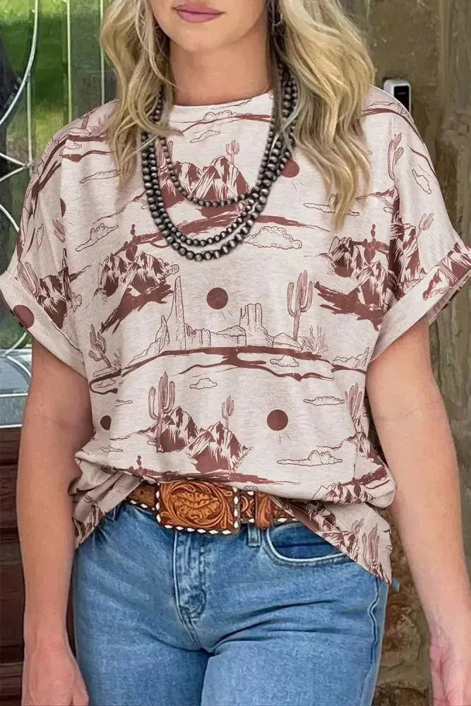 Printed Round Neck Short Sleeve T-Shirt - Update AvenueFestival VibesTrendsi10010027073133410010027073133477d0e2a8 - 754c - 4732 - b73b - 5cd7272d99fb - MaxBrown