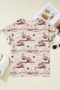 Printed Round Neck Short Sleeve T-Shirt - Update AvenueFestival VibesTrendsi100100270731334100100270731334cb83d079 - 3e0f - 4c41 - adaa - d052b19ed51e - MaxBrown