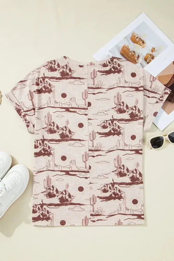 Printed Round Neck Short Sleeve T-Shirt - Update AvenueFestival VibesTrendsi100100270731334100100270731334cfe239f5 - cf3b - 4968 - b591 - 42b217779b61 - MaxBrown