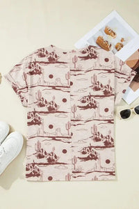 Printed Round Neck Short Sleeve T-Shirt - Update AvenueFestival VibesTrendsi100100270731334100100270731334cfe239f5 - cf3b - 4968 - b591 - 42b217779b61 - MaxBrown