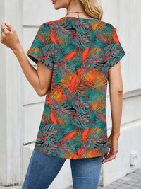 Printed Round Neck Short Sleeve Top - Update AvenueT-ShirtsTrendsi10010021258066810010021258066846c6398b - 594a - 4aa5 - a22f - 8e9ed555f65b - Max - OriginOrange