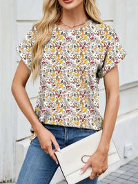 Printed Round Neck Short Sleeve Top - Update AvenueT-ShirtsTrendsi10010021258178810010021258178837542811 - 2992 - 4a39 - a2f7 - b5c149be93d3 - Max - OriginFloral