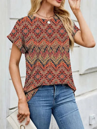 Printed Round Neck Short Sleeve Top - Update AvenueT-ShirtsTrendsi100100212581973100100212581973a05acdaa - b133 - 4b6b - a7d2 - cf859a62e226 - Max - OriginTerracotta