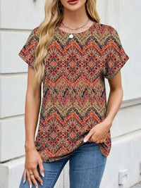 Printed Round Neck Short Sleeve Top - Update AvenueT-ShirtsTrendsi100100212581973100100212581973e6b1eab0 - 500a - 4e9c - a6d4 - 5adc2f120a31 - Max - OriginTerracotta