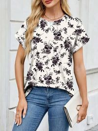 Printed Round Neck Short Sleeve Top - Update AvenueT-ShirtsTrendsi1001002125843741001002125843742a8e4582 - 0d9a - 4885 - 9812 - 94065810d69f - Max - OriginWhite