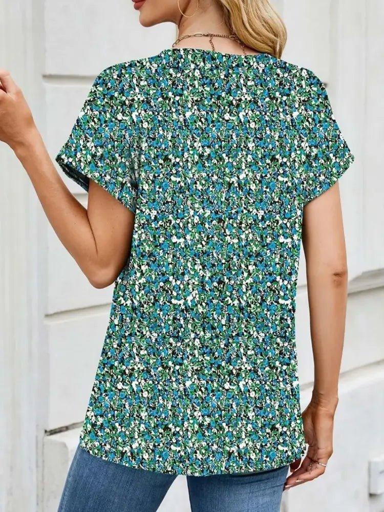 Printed Round Neck Short Sleeve Top - Update AvenueT-ShirtsTrendsi100100212588575100100212588575df86fe63 - 8194 - 4e28 - bc4e - 1cbe80608823 - Max - OriginGreen