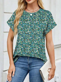 Printed Round Neck Short Sleeve Top - Update AvenueT-ShirtsTrendsi10010021258857510010021258857511908b27 - db15 - 487c - 99b0 - fd315b57597a - Max - OriginGreen