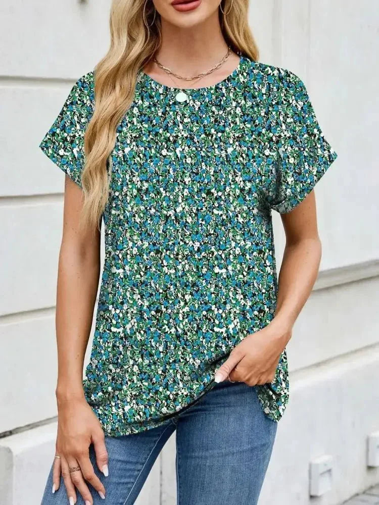 Printed Round Neck Short Sleeve Top - Update AvenueT-ShirtsTrendsi1001002125885751001002125885754eefc791 - 6031 - 4639 - 9912 - 78431bb97a43 - Max - OriginGreen