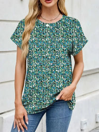Printed Round Neck Short Sleeve Top - Update AvenueT-ShirtsTrendsi1001002125885751001002125885754eefc791 - 6031 - 4639 - 9912 - 78431bb97a43 - Max - OriginGreen