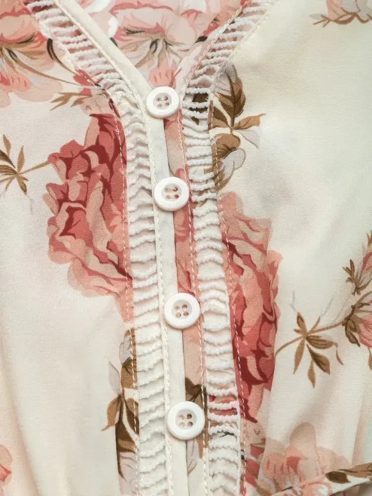 Printed Ruffled Hem V - Neck Sleeveless Dress - Update AvenueEffortless Elegance: DressesTrendsi1001001821117481001001821117484c59eb1f - 3945 - 4f08 - 8720 - 3b0ed4a2807a - MaxCream