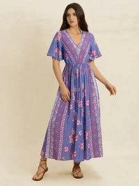 Printed Short Sleeve Midi Dress - Update AvenueBoho VibesTrendsi100100976801888100100976801888a079bf3a - bafd - 4bf3 - 88a2 - 33297f35ab06 - Max - OriginBlue Purple