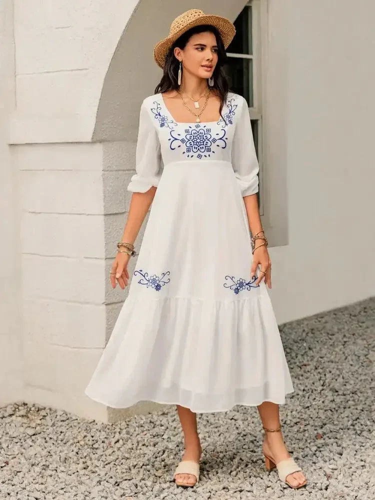 Printed Square Neck Balloon Sleeve Dress - Update AvenueBoho VibesTrendsi10010072938148010010072938148088d832e4 - f21f - 4966 - b0ad - 75ea524124b5 - MaxWhite