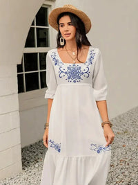 Printed Square Neck Balloon Sleeve Dress - Update AvenueBoho VibesTrendsi10010072938148010010072938148025bc1b5e - 319a - 4306 - aea6 - 3e940f2fb70e - MaxWhite