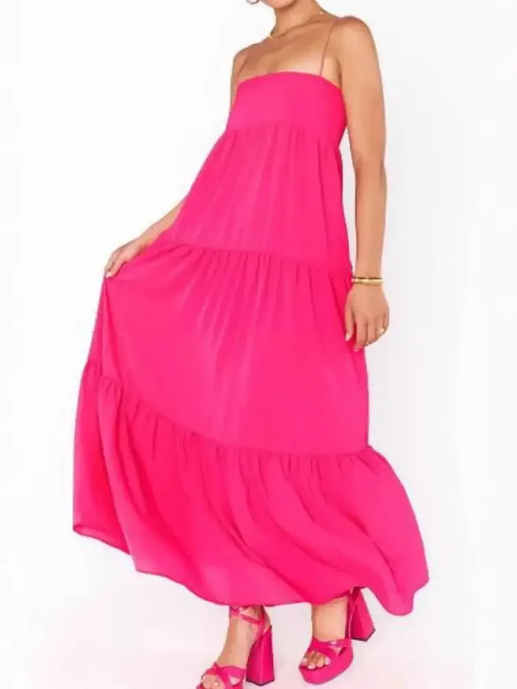 Printed Square Neck Cami Maxi Dress