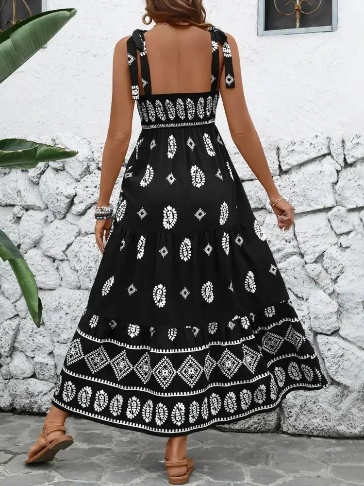 Printed Square Neck Maxi Cami Dress - Update AvenueBoho VibesTrendsi1001004848615271001004848615279a12229c - 4d1b - 4090 - 8d7f - 1b1ce45c9fa2 - Max - OriginBlack