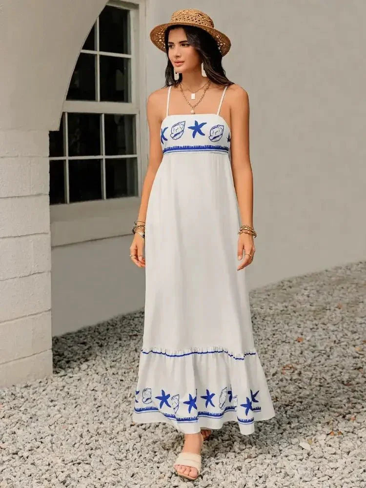 Printed Square Neck Maxi Cami Dress - Update AvenueBoho VibesTrendsi10010064659171610010064659171615b9cbc9 - fc57 - 48f6 - af13 - edcece1e8ce5 - MaxWhite