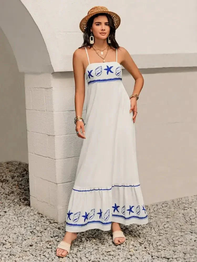 Printed Square Neck Maxi Cami Dress - Update AvenueBoho VibesTrendsi100100646591716100100646591716da227d98 - 03ce - 4181 - a6f8 - 084ca641c626 - MaxWhite
