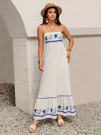 Printed Square Neck Maxi Cami Dress - Update AvenueBoho VibesTrendsi100100646591716100100646591716da227d98 - 03ce - 4181 - a6f8 - 084ca641c626 - MaxWhite