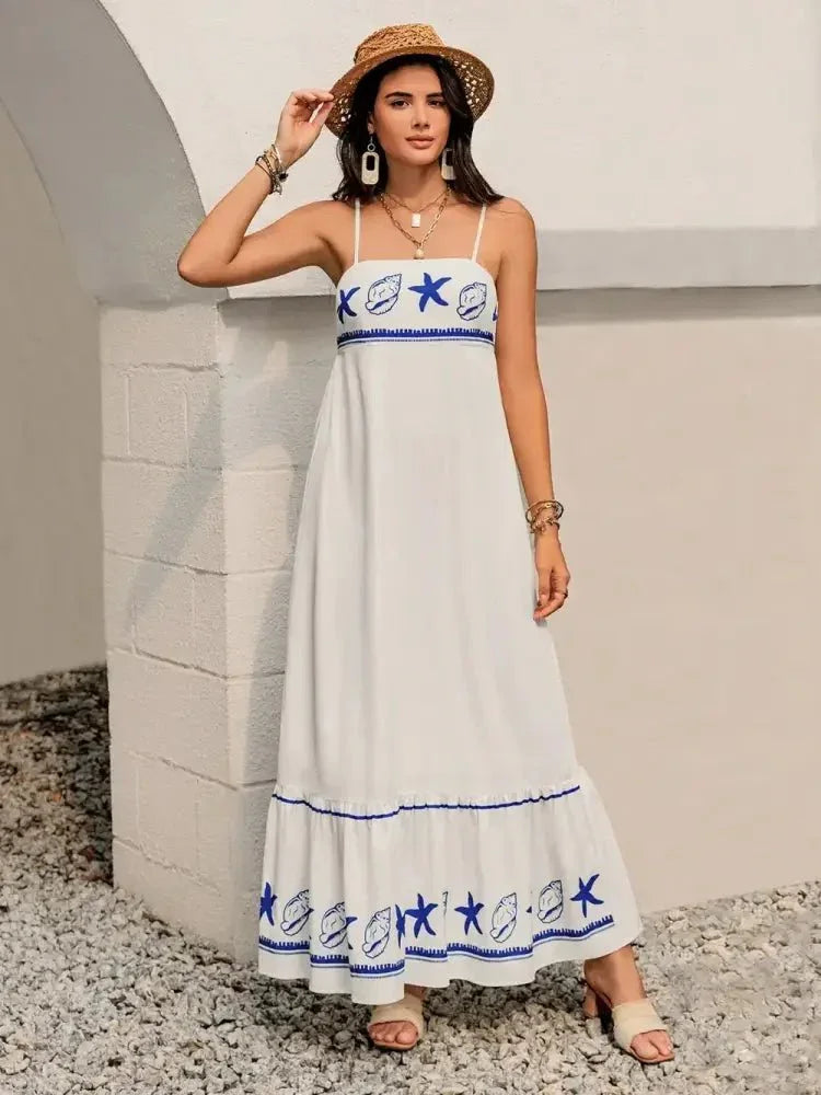 Printed Square Neck Maxi Cami Dress - Update AvenueBoho VibesTrendsi100100646591716100100646591716bb52451f - 8a59 - 4bf0 - a33f - a37bce8248b8 - MaxWhite