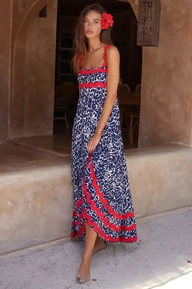 Printed Square Neck Wide Strap Maxi Dress - Update AvenueFestival VibesTrendsi1001007013816901001007013816904f260918 - c8f3 - 4d23 - a364 - 7f5eebad188f - MaxDark Blue