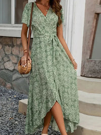 Printed Surplice Maxi Dress with Flutter Sleeves - Update AvenueTrendsi10010029335544010010029335544069005111 - b658 - 4c9a - 8c73 - 24248fd70ac4 - Max - OriginGreen