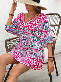 Printed Tie Back Half Sleeve Mini Dress - Update AvenueEffortless Elegance: DressesTrendsi10010047840452310010047840452345af22ef - a653 - 4359 - 9425 - d35d86a8d781 - Max - OriginHot Pink