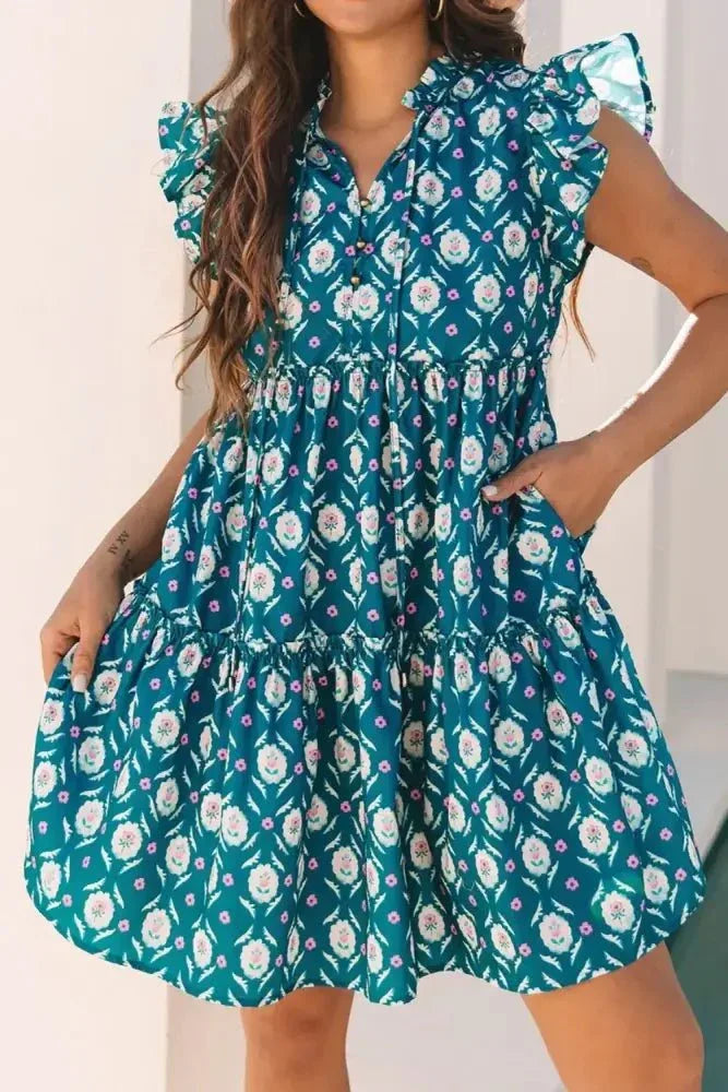 Printed Tie Neck Ruffled Cap Sleeve Dress - Update AvenueEffortless Elegance: DressesTrendsi100100097744370100100097744370e0bad7a0 - d0a1 - 409a - a824 - 7766ece12565 - Max - OriginFloral