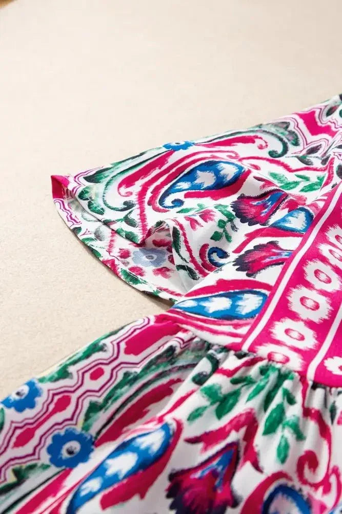 Printed Tie Neck Short Sleeve Dress - Update AvenueBoho VibesTrendsi1001004737129141001004737129144595825c - e49a - 484f - 979d - adc715eda8d4 - MaxFloral