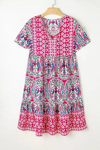 Printed Tie Neck Short Sleeve Dress - Update AvenueBoho VibesTrendsi10010047371291410010047371291418de89df - 3abe - 4ddc - 92b5 - 75ba6c9ed26b - MaxFloral