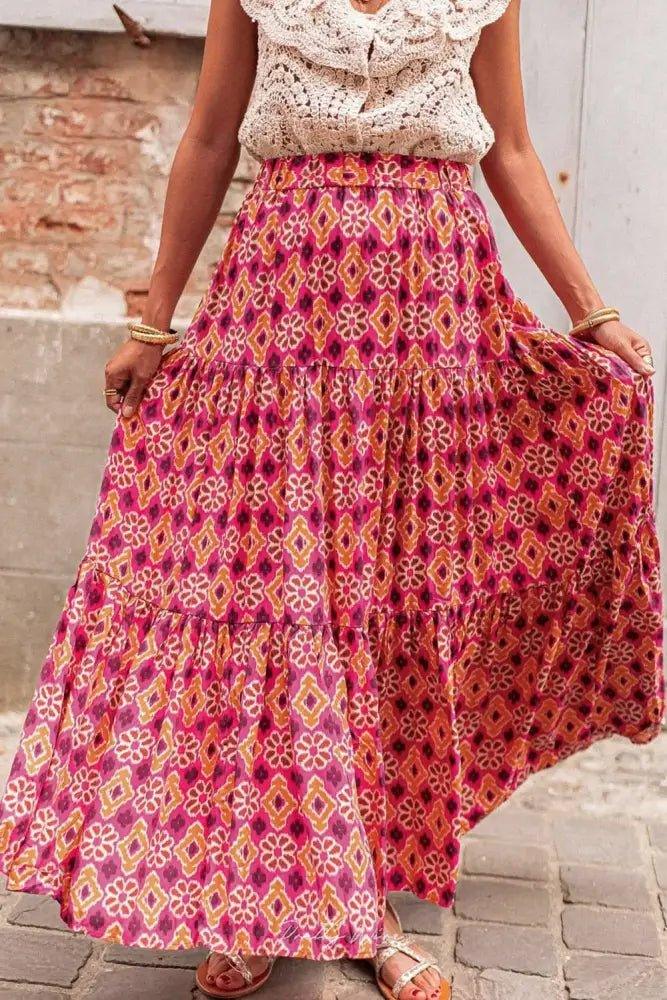 Printed Tiered Maxi Skirt - Update AvenueBoho VibesTrendsi10010073880934510010073880934535c7ef6d - e112 - 4bde - 8957 - d3f87795a0ce - MaxRose
