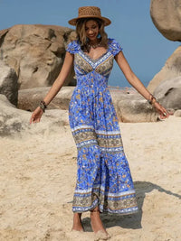 Printed V - Neck Cap Sleeve Midi Dress - Update AvenueBoho VibesTrendsi100100577911346100100577911346f9aef8f3 - e56c - 406f - 9eb5 - 2a004ef4c284 - Max - OriginBlue
