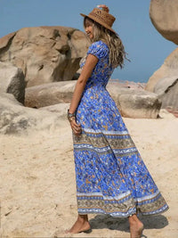 Printed V - Neck Cap Sleeve Midi Dress - Update AvenueBoho VibesTrendsi100100577911346100100577911346b04ba01e - 0e57 - 41fe - 953f - 15cc873d912d - Max - OriginBlue