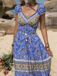Printed V - Neck Cap Sleeve Midi Dress - Update AvenueBoho VibesTrendsi10010057791134610010057791134608b9cbad - f369 - 435d - 8fc9 - 5ab2fd54edac - Max - OriginBlue