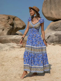 Printed V - Neck Cap Sleeve Midi Dress - Update AvenueBoho VibesTrendsi10010057791134610010057791134651f59c2d - 48c6 - 4485 - a742 - 2a35478b15e3 - Max - OriginBlue