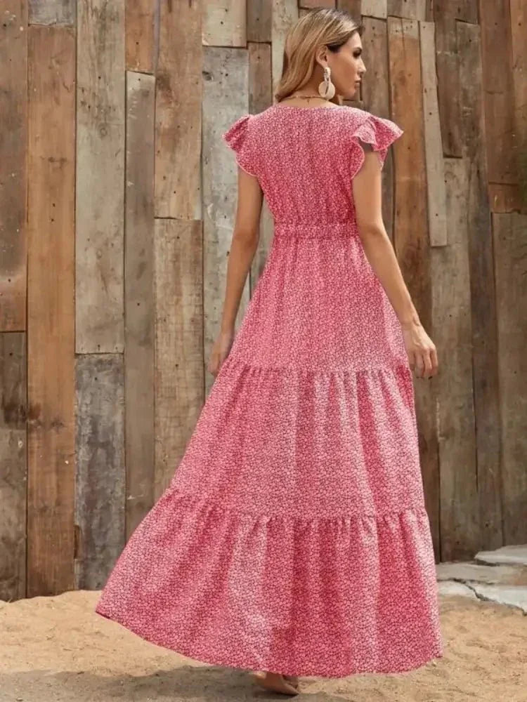 Printed V - Neck Ruffled Cap Sleeve Maxi Dress - Update AvenueEffortless Elegance: DressesTrendsi1001001679206131001001679206133b53ea6c - da07 - 4b26 - ab45 - 81609b4bef1a - Max - OriginScarlet