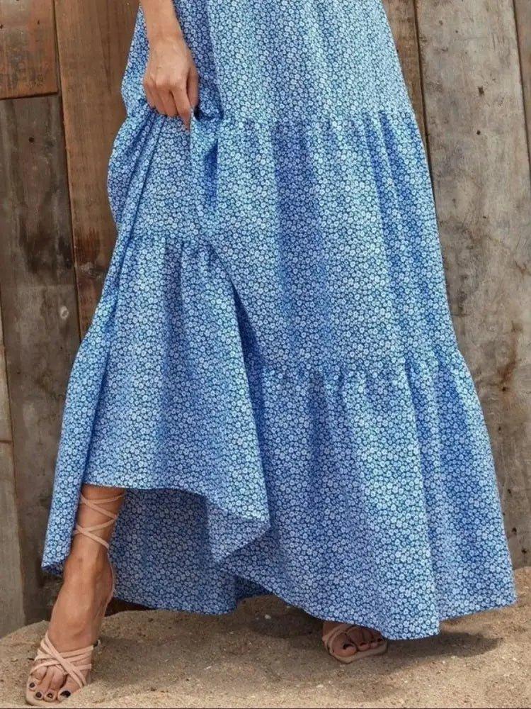 Printed V - Neck Ruffled Cap Sleeve Maxi Dress - Update AvenueEffortless Elegance: DressesTrendsi100100167925485100100167925485e3784200 - ceaf - 4e04 - 9025 - ece8c5ba1422 - Max - OriginSky Blue