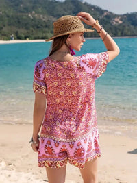 Printed V - Neck Short Sleeve Romper - Update AvenueBoho VibesTrendsi1001009898614671001009898614672e15a495 - 6972 - 4cb0 - 9e5e - d1269ca7f04c - Max - OriginDeep Rose
