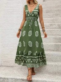 Printed V - Neck Sleeveless Dress - Update AvenueBoho VibesTrendsi1001008632219821001008632219824391dde0 - 2f54 - 4354 - 8e03 - 14d51541ee1e - Max - OriginMatcha Green