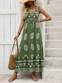 Printed V - Neck Sleeveless Dress - Update AvenueBoho VibesTrendsi100100863221982100100863221982f61f1882 - 4d13 - 4111 - 96f7 - 661bef2ced5b - Max - OriginMatcha Green