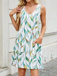 Printed V - Neck Sleeveless Mini Dress with Pockets - Update AvenueEffortless Elegance: DressesTrendsi1001002821953951001002821953956f9f45b6 - cccc - 4f31 - a3af - cfdc32ad43f4 - Max - OriginWhite