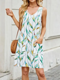 Printed V - Neck Sleeveless Mini Dress with Pockets - Update AvenueEffortless Elegance: DressesTrendsi1001002821953951001002821953959d8b66df - 5c0e - 4b26 - a3dd - 8794908e1999 - Max - OriginWhite