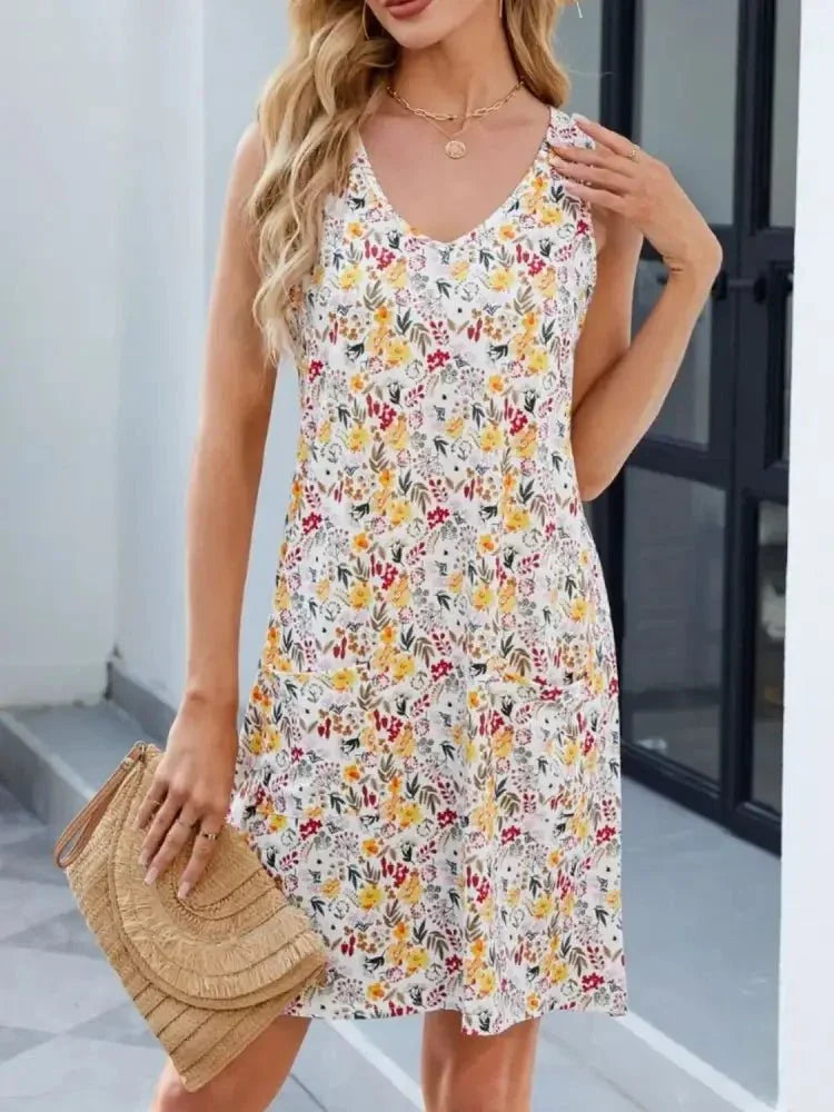 Printed V - Neck Sleeveless Mini Dress with Pockets - Update AvenueEffortless Elegance: DressesTrendsi100100282195757100100282195757f59171e4 - f971 - 4818 - b9a1 - ca5b3d86ae8b - Max - OriginFloral