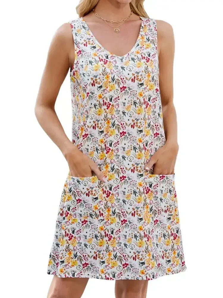 Printed V - Neck Sleeveless Mini Dress with Pockets - Update AvenueEffortless Elegance: DressesTrendsi10010028219575710010028219575722fc0c4e - 4dde - 40b1 - bae8 - f29171539968 - Max - OriginFloral