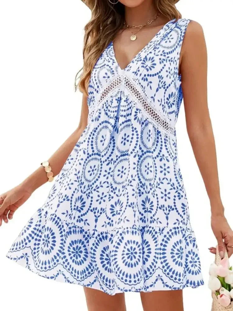 Printed V - Neck Sleeveless Mini Dress - Update AvenueBoho VibesTrendsi100100341166536100100341166536089f2176 - 72fc - 48e6 - 97f8 - 0f447108c430 - Max - OriginBlue